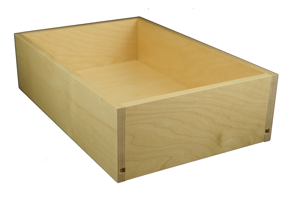 Plywood dowel drawer assembled