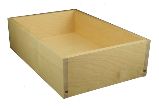 Plywood dowel drawer assembled